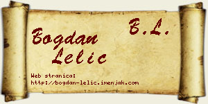 Bogdan Lelić vizit kartica